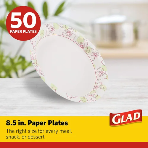 Miniatura 2 de Glad - Platos de papel desechables cuadrados para todas las ocasiones