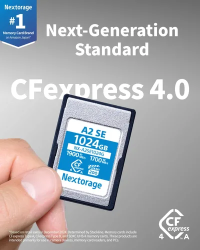 Miniatura 2 de Nextorage Paquete de 2 tarjetas de memoria Cfexpress 4.0 tipo A de 256 GB VPG200 máx. lectura 1900MB/s máx. escritura 1700MB/s NX-A2SE256G
