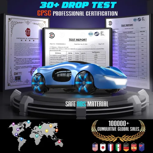 Miniatura 6 de AEROQUEST Coche de Control Remoto con Detección de Gestos, Coche de Acrobacias RC con Derrape con Luz, Spray y Sonido, 2.4GHz Juguetes RC