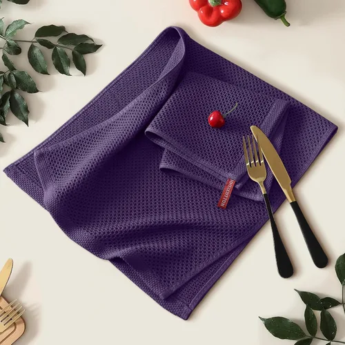 Miniatura 582 de Kitinjoy - Paños de cocina de 100 % algodón, tela de tejido gofrado, paño de limpieza ultrasuave, absorbente y de secado rápido. Beige
