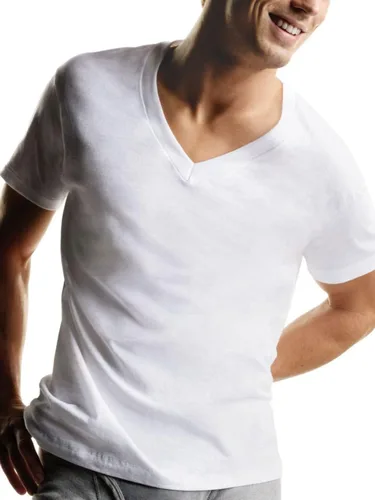 Miniatura 9 de Hanes Paquete de camiseta interior para hombre, camiseta de algodón con cuello en V, camisetas que absorben la humedad para hombres, paquete de 12
