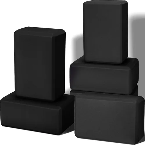 Miniatura 7 de Wettarn Paquete de 6 bloques de yoga de 9 x 6 x 4 pulgadas, espuma EVA, ligeros, antideslizantes, accesorios de yoga para pilates, estiramiento