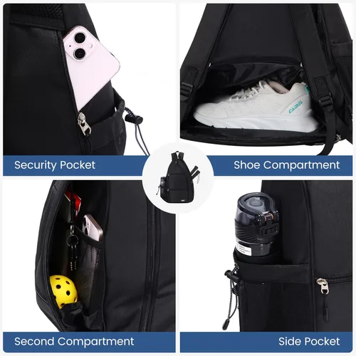 Miniatura 2 de Sucipi Pickleball Bag - Men's & Women's Pickleball Backpack, Adjustable Sling Bag w/Fence Hook/Large Capacity/Safety Pocket