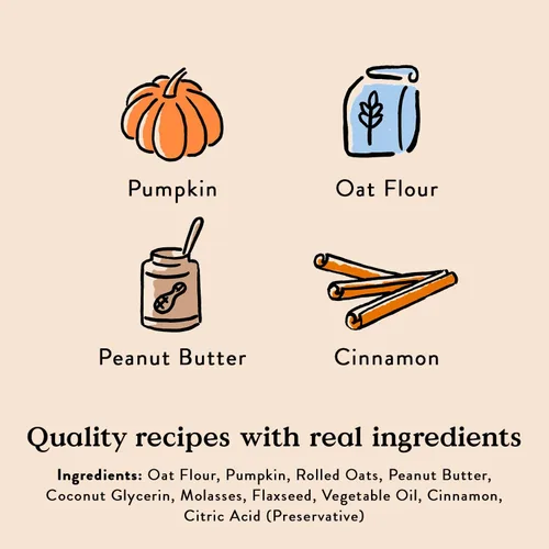 Miniatura 3 de Bocce’s Bakery - Golosinas de calabaza y especias para perros, golosinas diarias sin trigo, hechas con ingredientes reales, horneadas en Estados