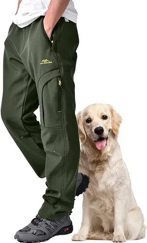Toomett Pantalones de nieve para senderismo para hombre, esquí, invierno, con forro polar, repelente al agua, campamento, caminar, pesca