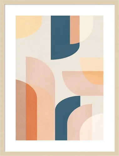 Miniatura 12 de Amanti Art Lienzo decorativo para pared, diseño geométrico retro de 41 x 31 pulgadas, por Kathrin Pienaar, arte abstracto para pared, decoración