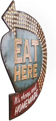 Miniatura 5 de Lata original para decorar la pared, estilo clásica, con la inscripción Eat Here