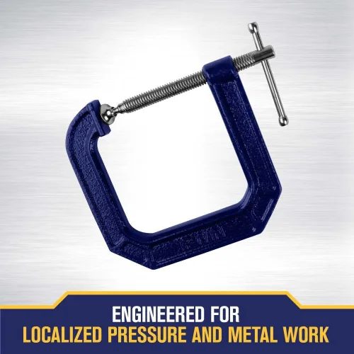 Miniatura 3 de Irwin Quick-Grip 100 Series Abrazadera en C de garganta profunda, 3 pulgadas por 4 1/2 pulgadas