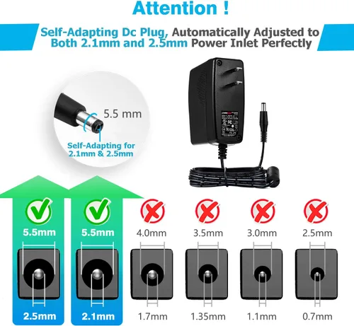 Miniatura 2 de CHANZON Adaptador de fuente de alimentación de conmutación de 24 W CA y CC de 12 V 2 A