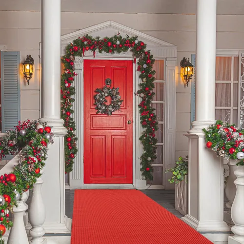 Miniatura 7 de HOMBYS Alfombra roja extra gruesa de 450 GSM para fiestas y eventos, 2.6 x 30 pies, camino de pasillo rojo para ceremonia de boda, alfombra