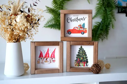 Miniatura 2 de Juego de 48 letreros intercambiables para decoración de bandeja escalonada, para otoño, invierno, primavera, verano, decoración de estantería