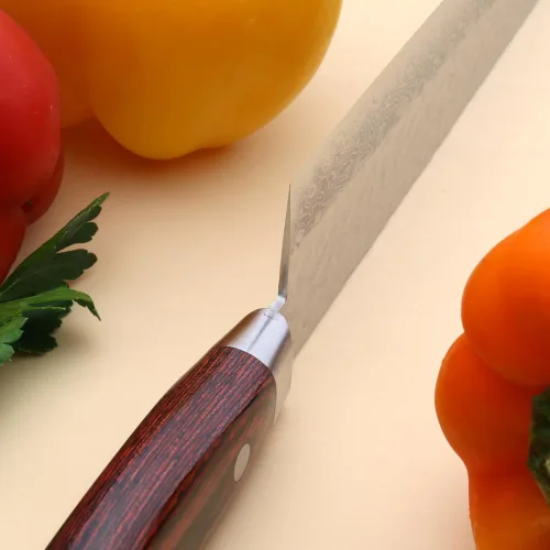 Miniatura 8 de Yoshihiro Cuchillo de Gyuto de damasco forjado, cubierto, Not Applicable