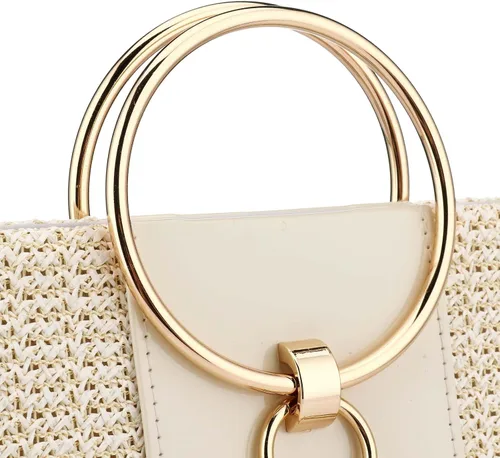 Miniatura 5 de Bolso de paja para mujer, bolso de mano cruzado de noche, bolso de mano para playa