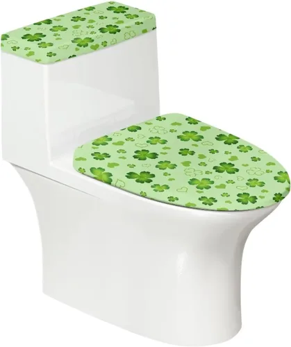 Miniatura 18 de Fundas antideslizantes para tapa de inodoro y tanque del Día de San Patricio, fundas elásticas para tapa de inodoro, accesorios de decoración de St.