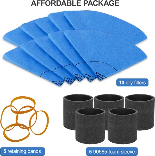Miniatura 2 de KEEPOW 90585 - Funda de espuma para filtro de aspiradora y filtro 90107 compatible con la mayoría de limpiadores de aspiradora de 5 a 16 galones