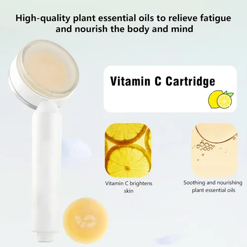 Miniatura 4 de Filtro de cabezal de ducha con vitamina C, suavizante de agua dura, filtro de cloro y fluoruro, cabezal de ducha de mano filtrado de alta presión