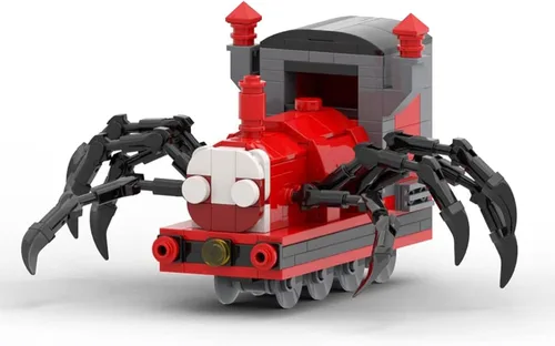 Miniatura 11 de Juego de bloques de construcción de figuras de Charles, juguetes de modelo de monstruo de tren araña de juego de terror, ladrillos de construcción