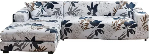 Miniatura 34 de MIFXIN Fundas de sofá modulares en forma de L, 2 piezas, elásticas tipo L, para sofá o sillón, protector de muebles para sala de estar, mascotas