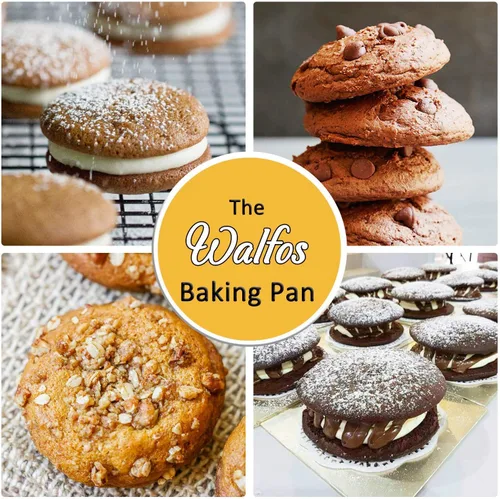 Miniatura 5 de Walfos Moldes de silicona Whoopie Pie para hornear, 2 moldes antiadherentes para magdalenas. Silicona de grado alimenticio y sin BPA, ideal