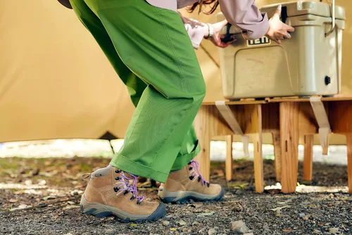 Miniatura 6 de KEEN Botas de senderismo de cuero impermeables de altura media para mujer Pirineos, Safarilavanda inglesa, 7