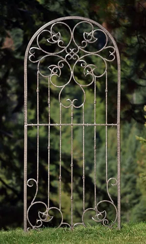 Miniatura 4 de H Potter Enrejado de jardín para plantas trepadoras, panel de pared al aire libre de hierro forjado de metal para vides y flores