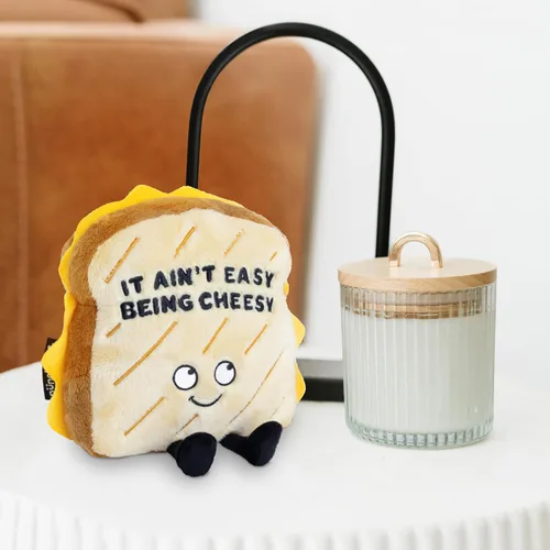 Miniatura 3 de Punchkins Peluche de queso a la parrilla, no es fácil ser cursi, lindo queso a la parrilla, regalo tonto, juguete de peluche de comida para regalar