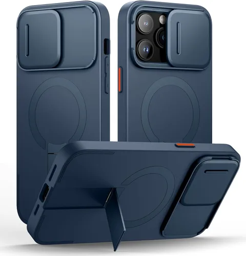 Miniatura 103 de SURITCH - Funda para iPhone 17 Pro Max con cubierta de control de cámara, cubierta para cámara y soporte ajustable, compatible con MagSafe, a prueba