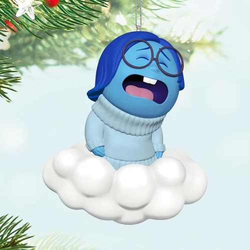 Miniatura 3 de Adorno de Navidad colgante Hallmark Keepsake 2025, Disney/Pixar Inside Out 10º aniversario Tristeza, Regalos para fans de Disney