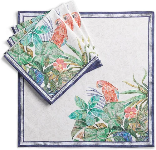 Miniatura 138 de Maison d' Hermine Happy Florals - Juego de 4 servilletas 100% algodón suave y cómodo perfectas para cenas familiares, bodas, fiestas de cóctel, 063
