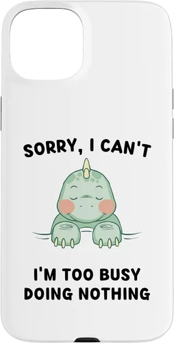 Miniatura 8 de iPhone 16 Sorry, I Can't I'm Too Busy Doing Nothing Sleeping Dinosaur Case