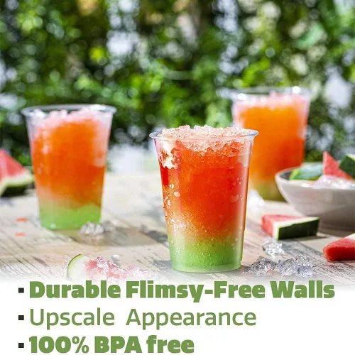 Miniatura 2 de Comfy Package Caja de 1,000 vasos de plástico transparente PET de 16 onzas para fiestas, ideal para bebidas frías, batidos y fiestas