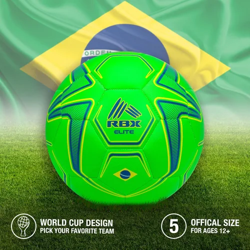 Miniatura 2 de RBX Balón de fútbol tamaño 5: Copa del Mundo y pelotas de fútbol de la selección nacional para adultos y niños México (blanco)