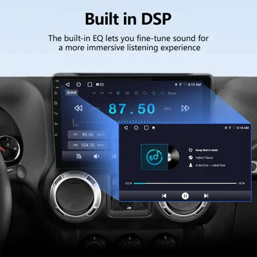 Miniatura 5 de AWESAFE Radio de coche estéreo Android 13 para Jeep Wrangler JK 2007-2018 Dodge Ram 1500 2500 2009 2010 2011 2012 Grand Cherokee con CarPlay Android