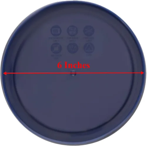 Miniatura 2 de Pyrex 7201-PC 4 tazas azul tapa de repuesto para almacenamiento de alimentos (paquete de 4) - Fabricado en Estados Unidos Azul oscuro