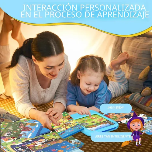 Miniatura 4 de Tableta de aprendizaje educativo para niños, juguete educativo para aprender alfabetos, colores, números, alimentos, parque jurásico, animales