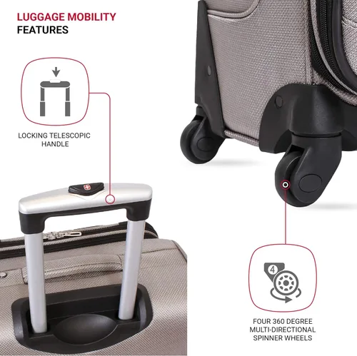 Miniatura 2 de SwissGear - Equipaje suave expandible Sion con ruedas, Peltre