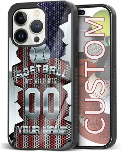 Miniatura 25 de Fundas de teléfono personalizadas con nombre, diseño vintage con textura de metal para iPhone 6, 7, 8, 11, 12, 13, 14, 15, 16, 17 Pro Max Plus Mini