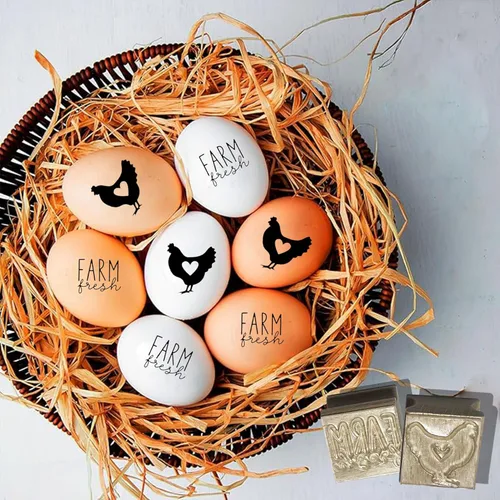 Miniatura 2 de 2 sellos para huevos, sello de huevo de pollo, sellos de huevos para huevos frescos, sello de huevo fresco de granja para granja, patio trasero