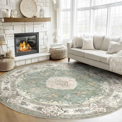 Miniatura 125 de MUJOO Alfombra Pasillo Runner 2'x8' Azul Gris Alfombras Largas Boho Lavable a Máquina Antideslizante para Entrada Cocina Baño Dormitorio Retro Suave