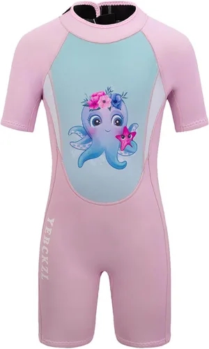 Miniatura 7 de Traje de neopreno con cremallera para niños y niñas, para mantener el calor en agua fría, buceo, surf, natación Azul