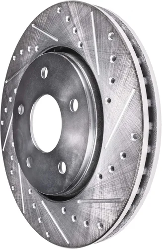 Miniatura 5 de Detroit Axle - Rotores de freno para Ford 2013-2019 Explorer Taurus Flex Lincoln MKT MKS, rotores de freno de disco ranurados perforados de repuesto