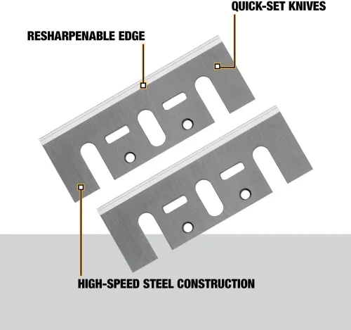 Miniatura 3 de DEWALT Cuchillas cepilladoras, alta velocidad, acero (DW6655)