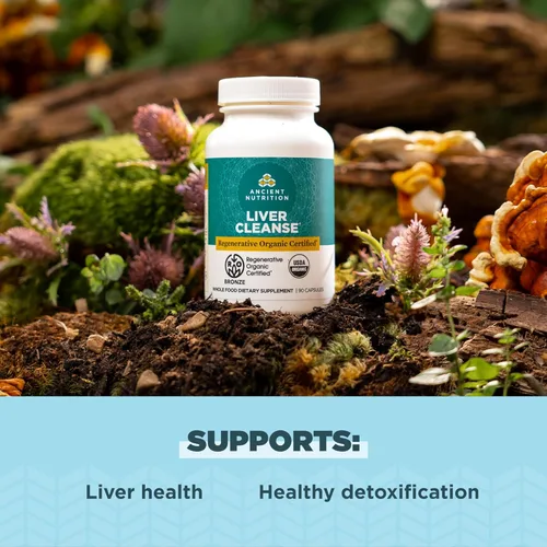 Miniatura 3 de Ancient Nutrition Suplemento regenerativo orgánico certificado de limpieza hepática, limpieza hepática de Ancient Herbals con cardo mariano, raíz