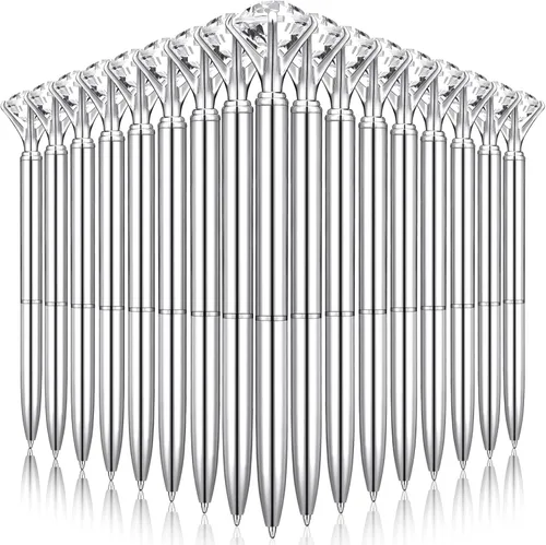 Leinuosen 50 bolígrafos de diamantes a granel con cristal, regalos para despedida de soltera, bolígrafos de metal brillante con tinta negra para
