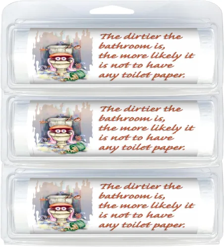 Miniatura 107 de Rollos de papel higiénico biodegradable sin núcleo de tamaño de viaje de alta calidad, práctico dispensador de plástico, mascotas y caballos 617