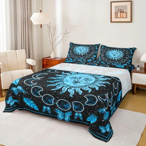 Miniatura 32 de Erosebridal Groovy Flower Sábanas de Cama Fiesta de los 70s Juegos de Sábanas Tamaño Individual Sábanas Florales Arcoíris Juegos de Sábanas y Fundas