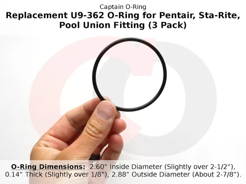 Miniatura 2 de Captain O-Ring - Junta tórica de repuesto U9-362 para Pentair, Sta-Rite, accesorio de unión de piscina (paquete de 3)