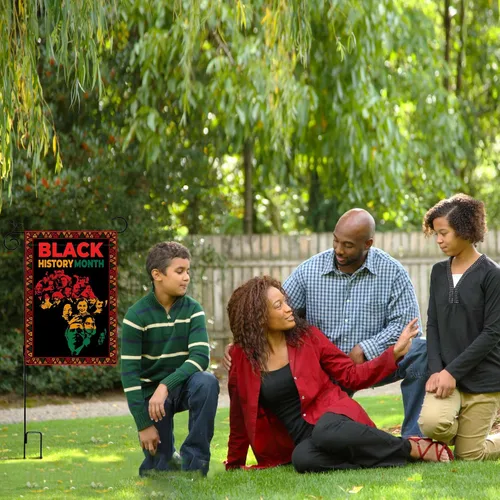 Miniatura 3 de Nepnuser Bandera de jardín del mes de la historia negra, decoración del festival del patrimonio africano afro americano, decoración para el patio