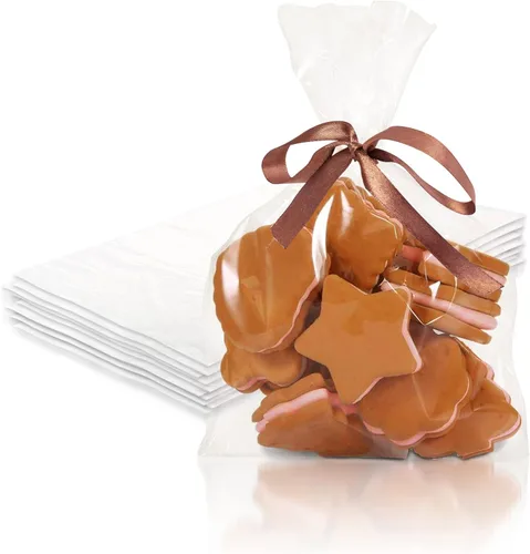 Miniatura 10 de Bolsas de polietileno transparentes con fuelle – 4 x 2 x 8 pulgadas, paquete de 1000 bolsas de plástico con fuelle lateral, a prueba de fugas