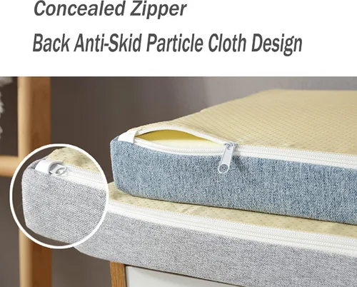 Miniatura 2 de Elegante cojín de banco de color liso, cojín de asiento para banco de interiores y exteriores, muebles de patio, columpio, antideslizante, cojín